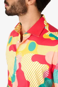OppoSuits Casual Shirts^Coral Camo