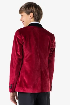 OppoSuits Blazers^Dinner Jacket - Burgundy
