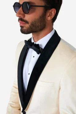 OppoSuits Christmas Blazers^Dinner Jacket - Ivory Champagne
