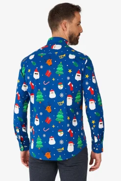 OppoSuits Christmas Shirts^Festivity Blue