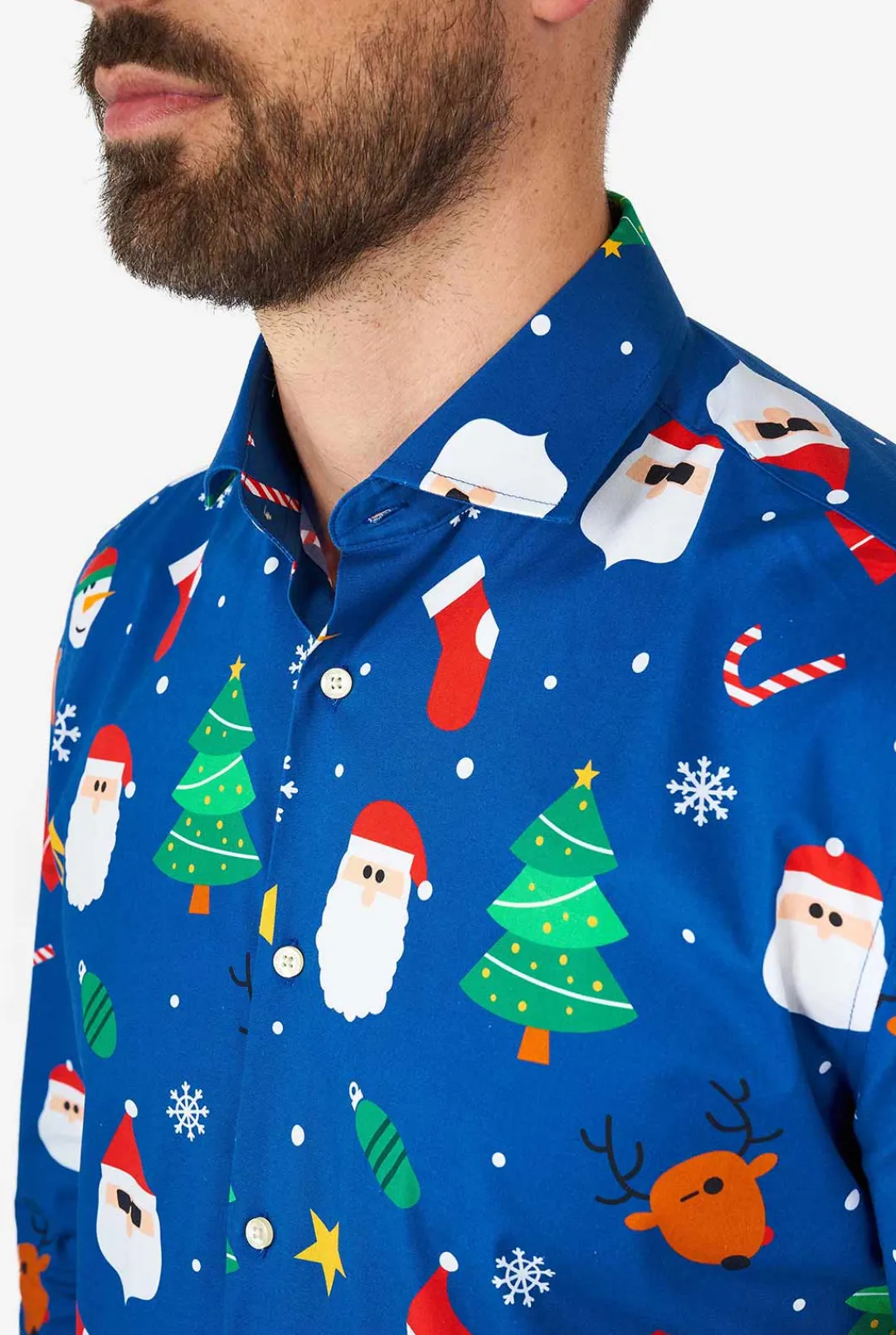 OppoSuits Christmas Shirts^Festivity Blue