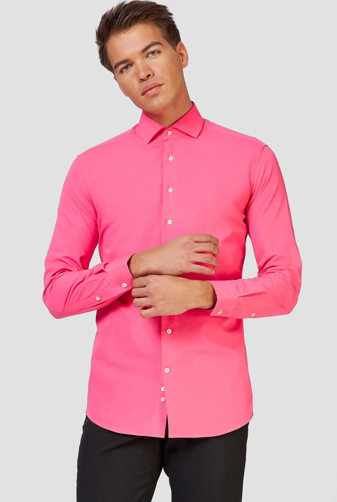 OppoSuits Solid Colored Shirts^Mr. Pink