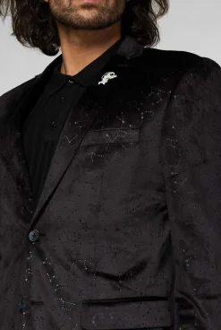 OppoSuits Deluxe Blazers^Outer Space - Constellations - Black