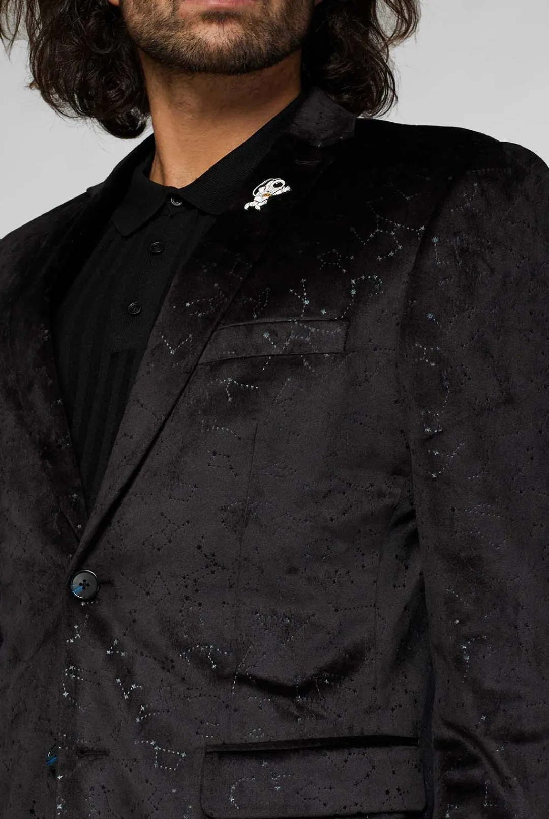 OppoSuits Deluxe Blazers^Outer Space - Constellations - Black