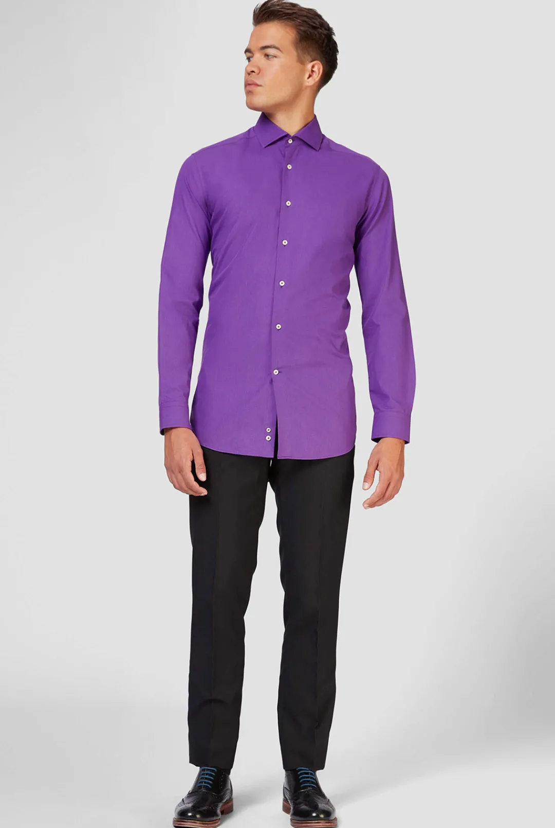 OppoSuits Solid Colored Shirts^Purple Prince