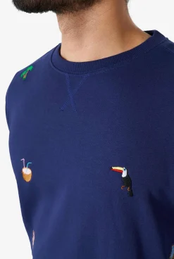 OppoSuits Deluxe Sweaters^Summer Icons - Navy