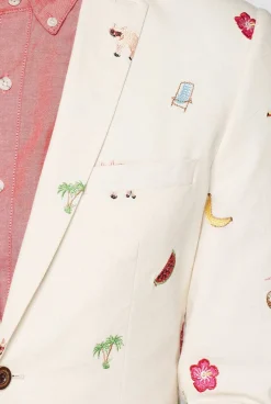OppoSuits Deluxe Blazers^Tropical - Summer Icons - Off White