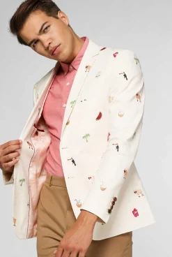 OppoSuits Deluxe Blazers^Tropical - Summer Icons - Off White