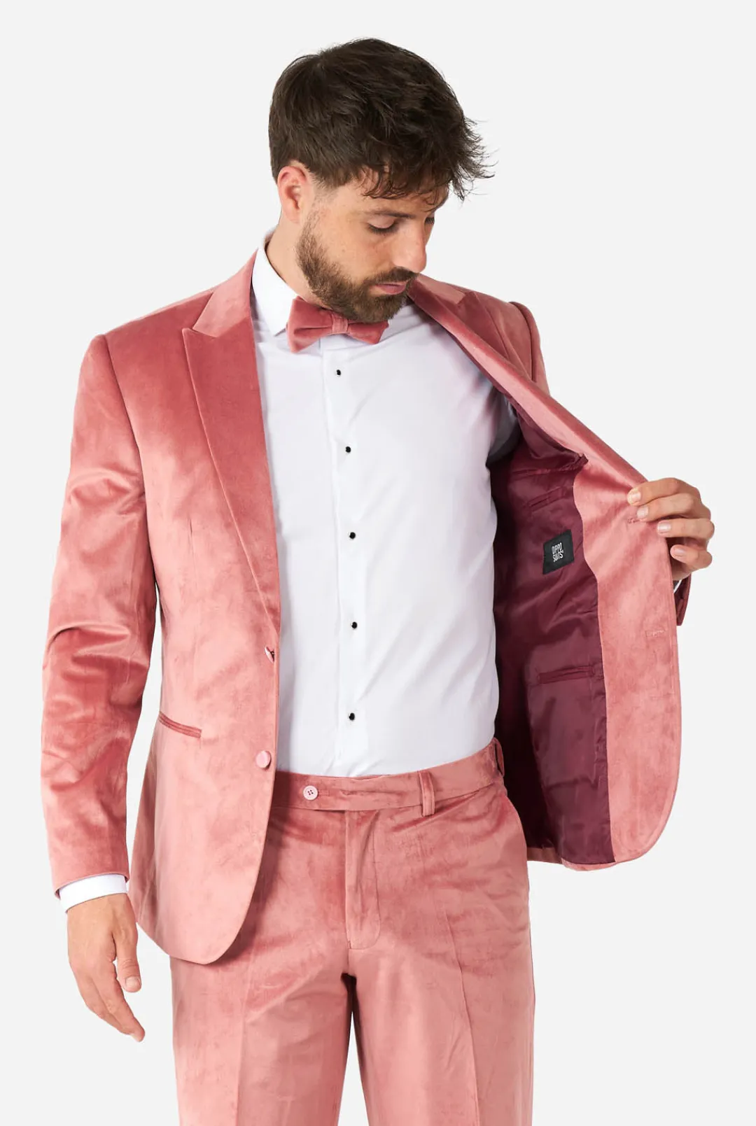 OppoSuits Christmas Tuxedos^Vintage Pink Velvet