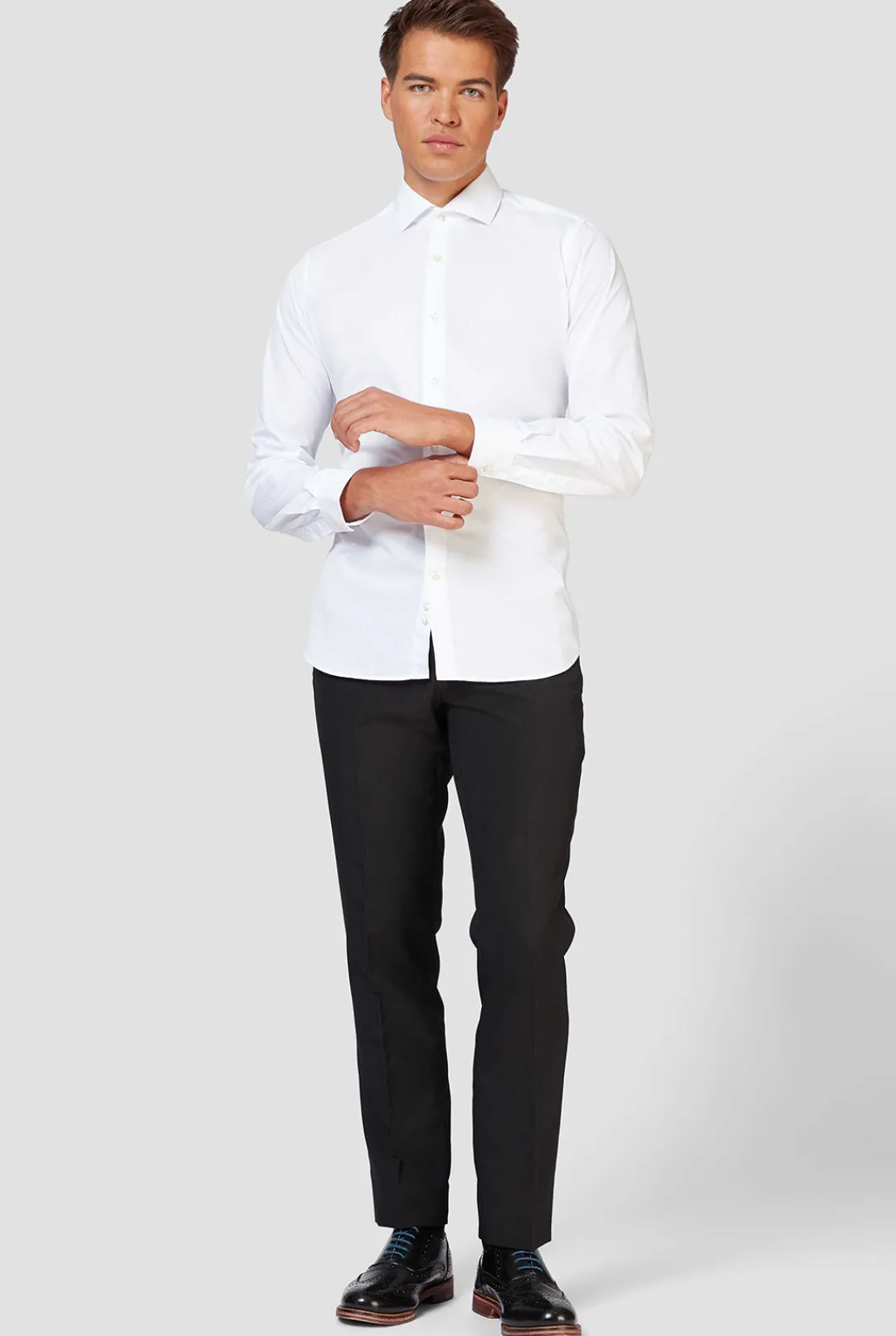 OppoSuits Solid Colored Shirts^White Knight