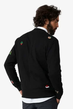 OppoSuits Christmas Sweaters^X-Mas Icons - Black