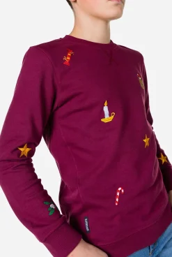 OppoSuits Sweaters^X-Mas Icons - Burgundy