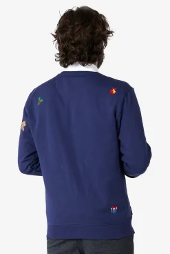 OppoSuits Christmas Sweaters^X-Mas Icons - Navy