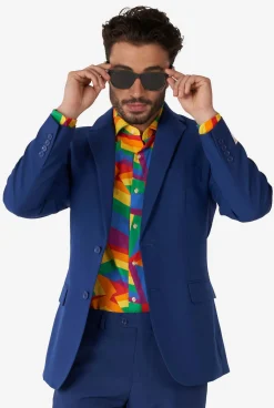 OppoSuits Casual Shirts^Zig Zag Rainbow